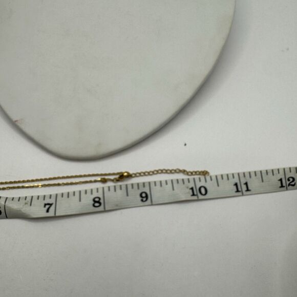 Vintage Gold Tone Waffle Weave Flower Rhinestone Pendant Necklace Unique Spring - Picture 9 of 9